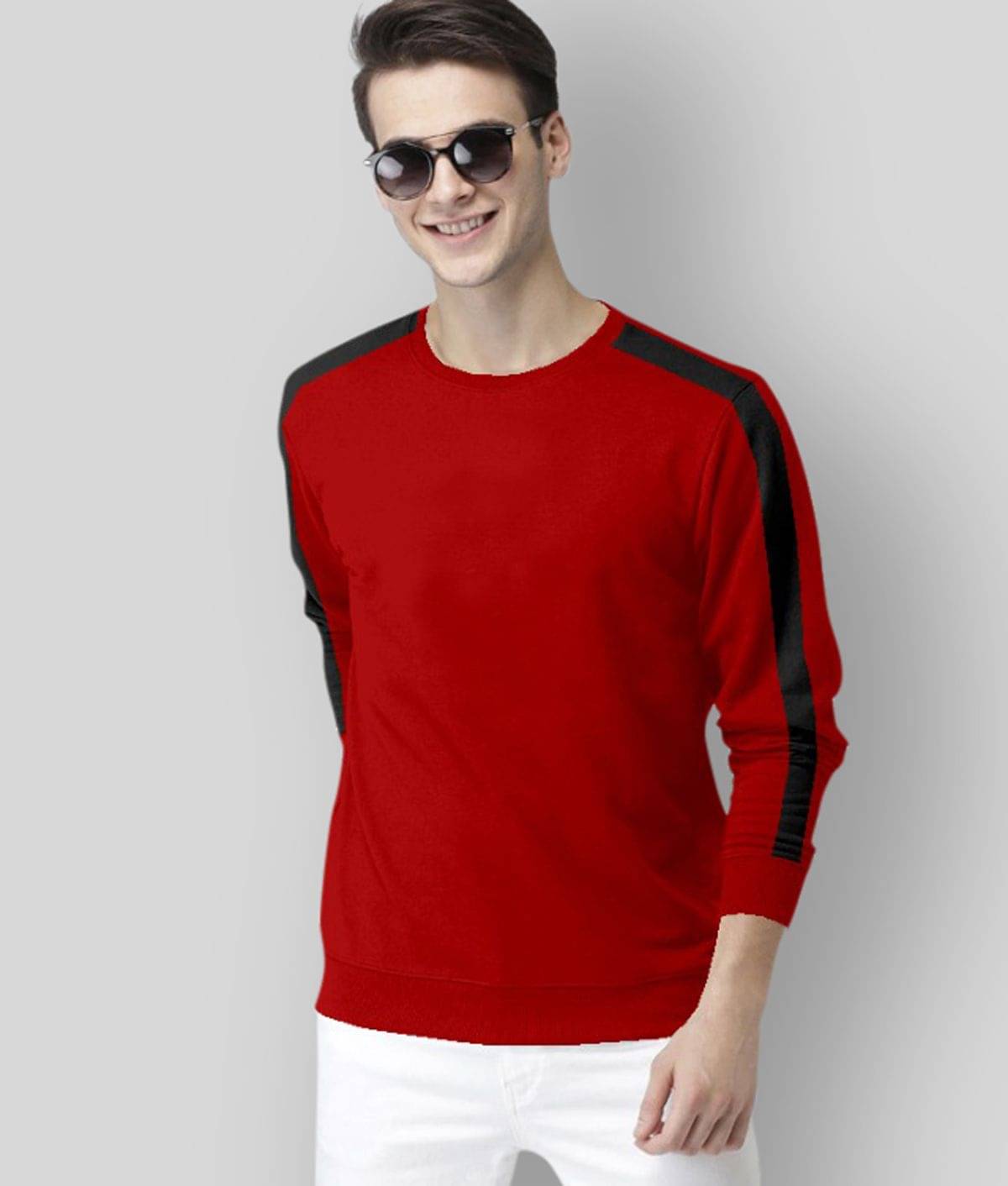 P&V CREATIONS Pack of 1 Cotton Blend Regular Fit Men's T-Shirt ( Maroon )     			P&V CREATIONS Pack of 1 Cotton Blend Regular Fit Men's T-Shirt ( Maroon )