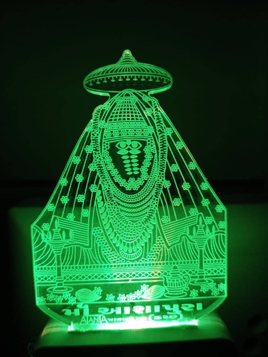     			SUPERAJANTA ASHAPURA MA 2079 Night Lamp Multi - Pack of 1