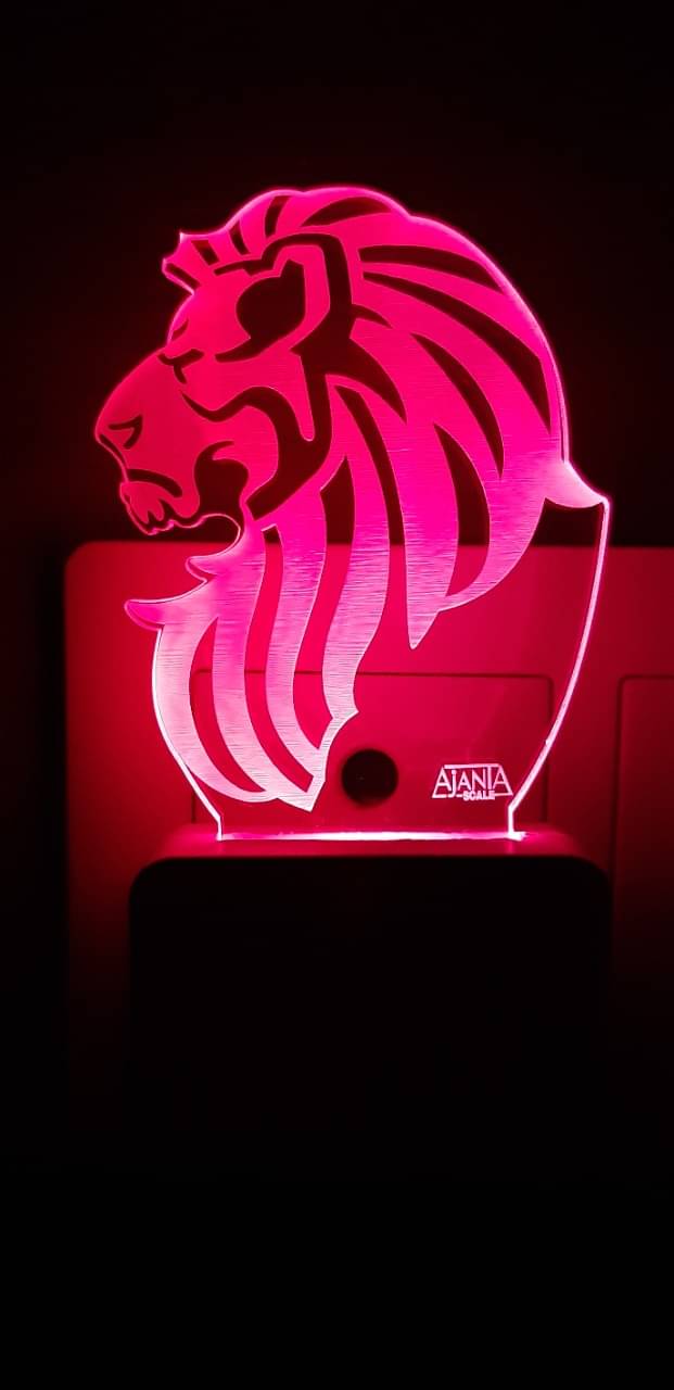     			SUPERAJANTA LION FACE 2054 Night Lamp Multi - Pack of 1