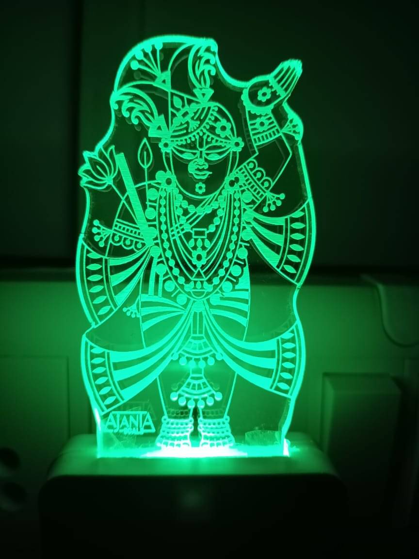 SUPERAJANTA SHREENATHJI  DWARKADHISH 2018 Night Lamp Multi - Pack of 1     			SUPERAJANTA SHREENATHJI  DWARKADHISH 2018 Night Lamp Multi - Pack of 1
