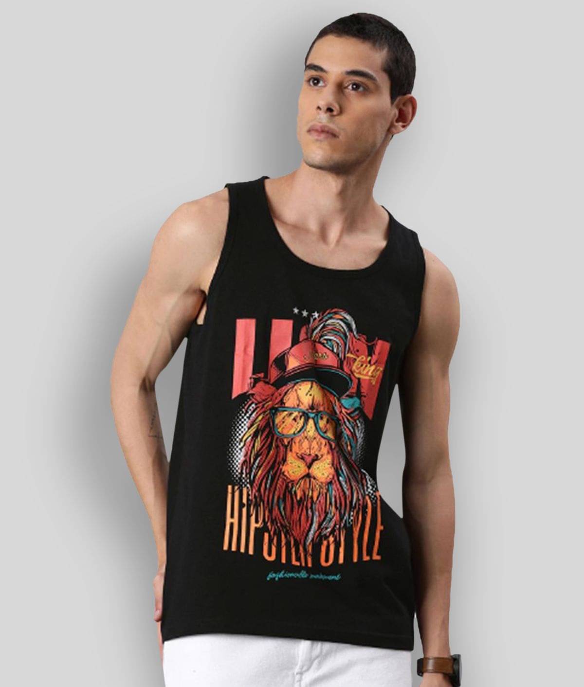 Veirdo Pack of 1 Cotton Regular Fit Men's T-Shirt ( Black ) Veirdo Pack of 1 Cotton Regular Fit Men's T-Shirt ( Black )