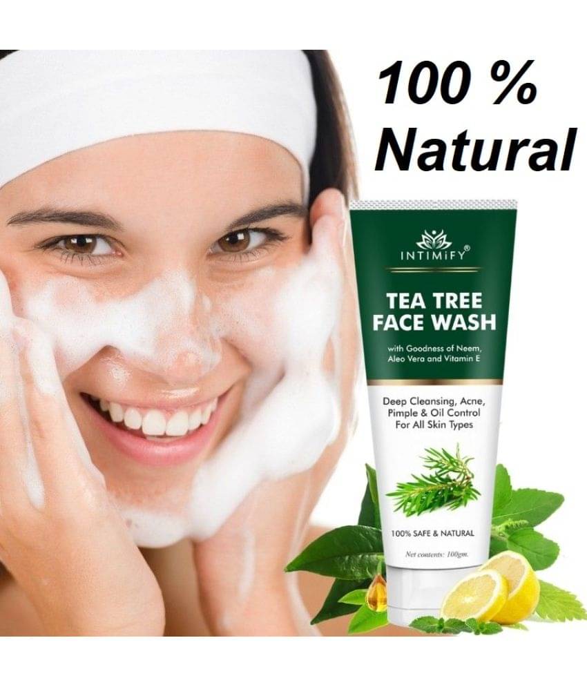 Intimify Tea Tree Anti Acne Pimple Oily Skin Dry Skin Pores Face Wash Men Women Face Wash 100 mL Intimify Tea Tree Anti Acne Pimple Oily Skin Dry Skin Pores Face Wash Men Women Face Wash 100 mL