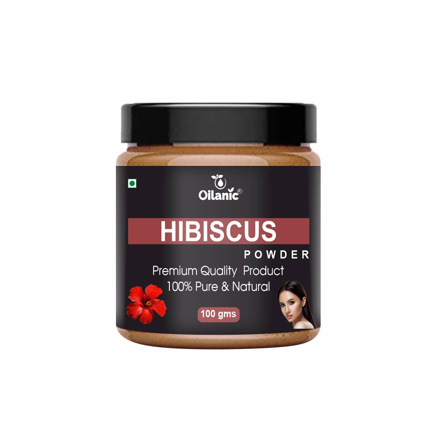Oilanic Natural Hibiscus Powder For Haircare Face Mask Masks 100 gm