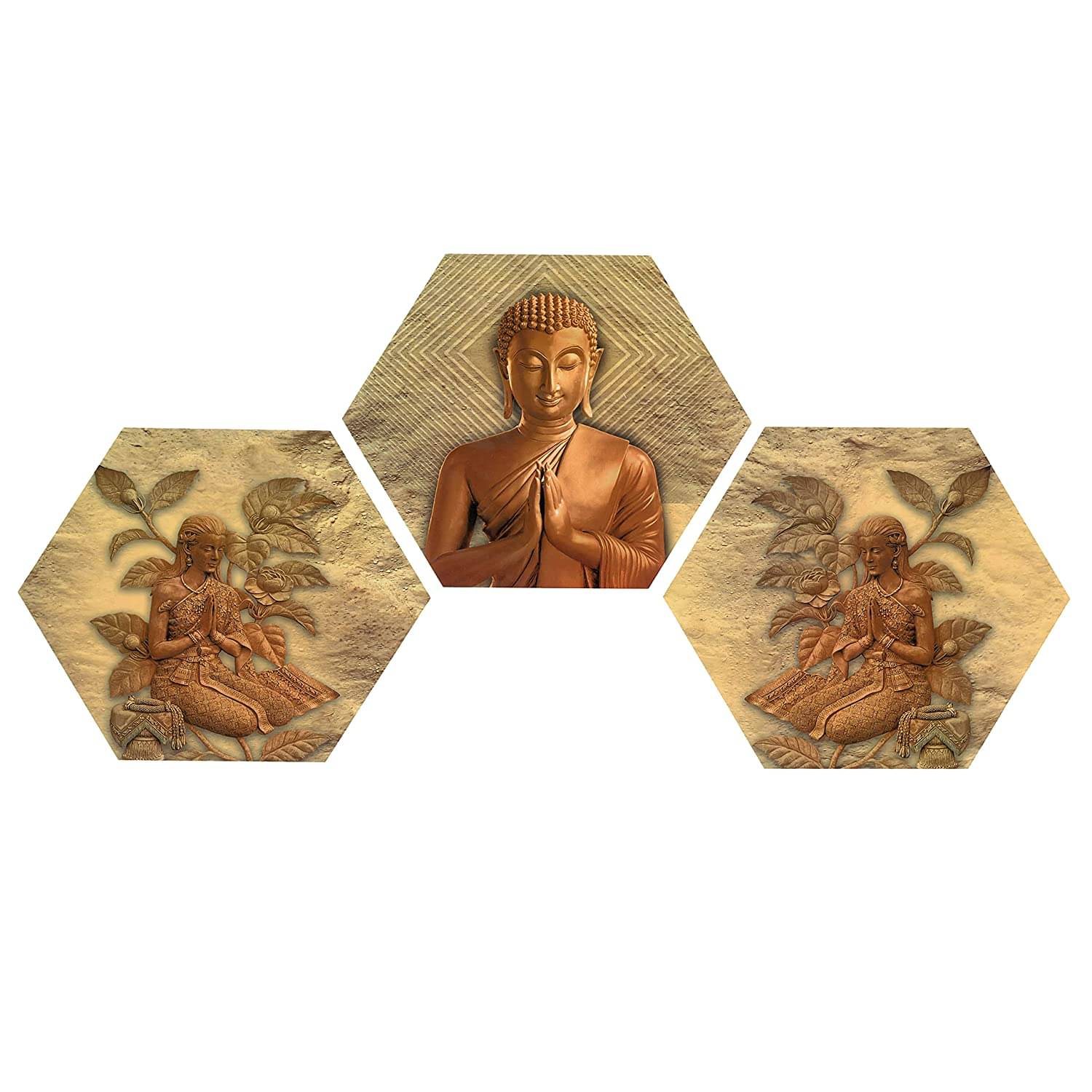     			Indianara Hexagon Paintings MDF Painting Without Frame