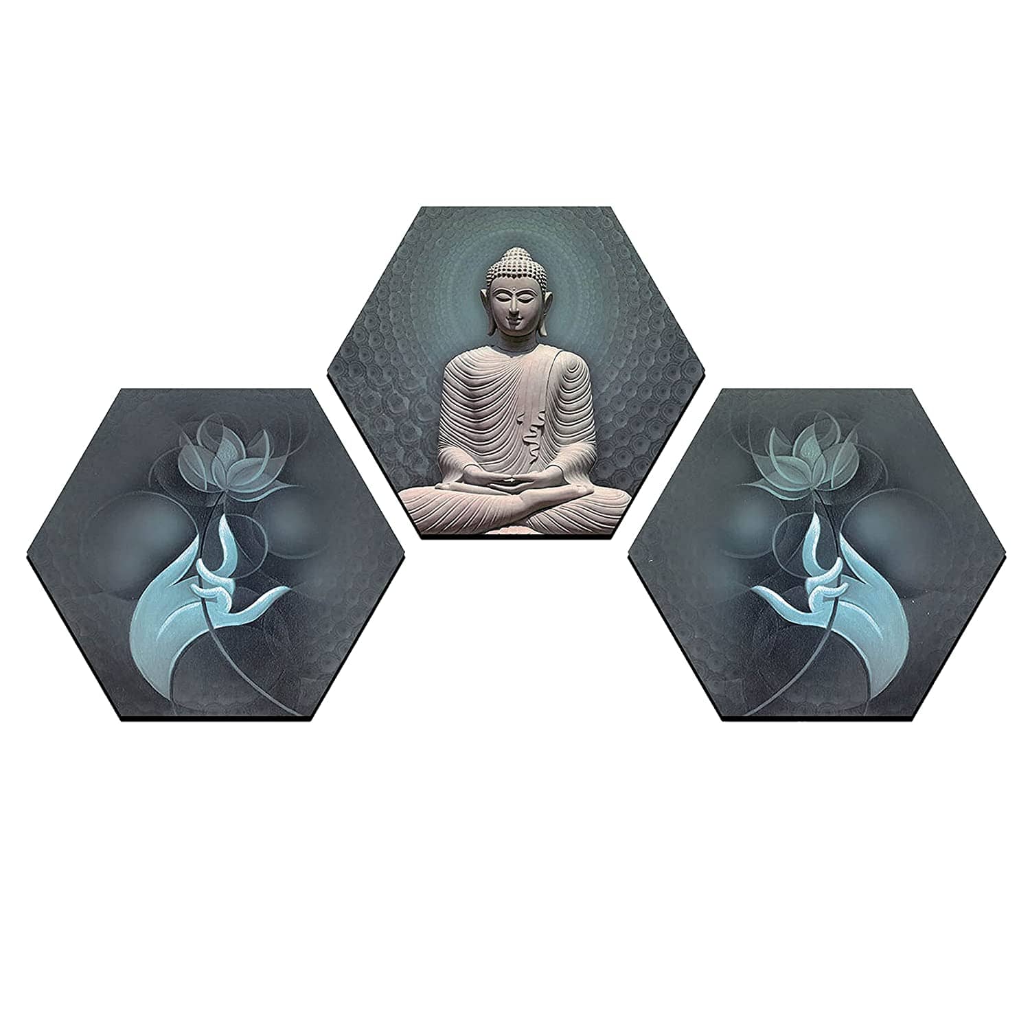 Indianara Hexagon Paintings MDF Painting Without Frame