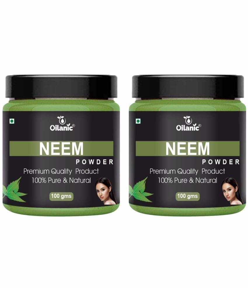     			Oilanic Natural Neem Powder For Haircare Face Pack Masks 200 gm Pack of 2