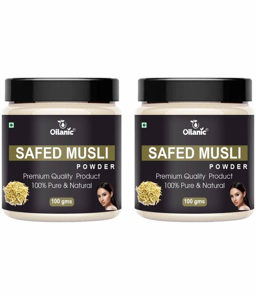Oilanic Natural safed musli Powder For Haircare Face Pack Masks 200 gm Pack of 2 Oilanic Natural safed musli Powder For Haircare Face Pack Masks 200 gm Pack of 2