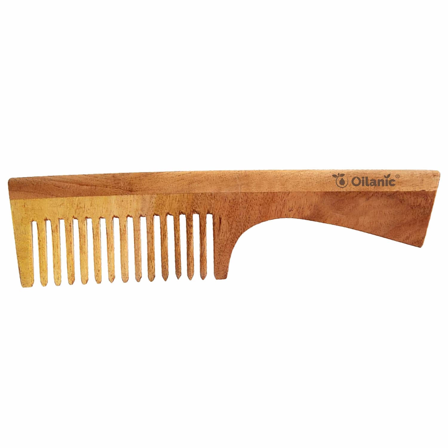Oilanic Neem Wooden Comb(7.5 inches) Hair Brush