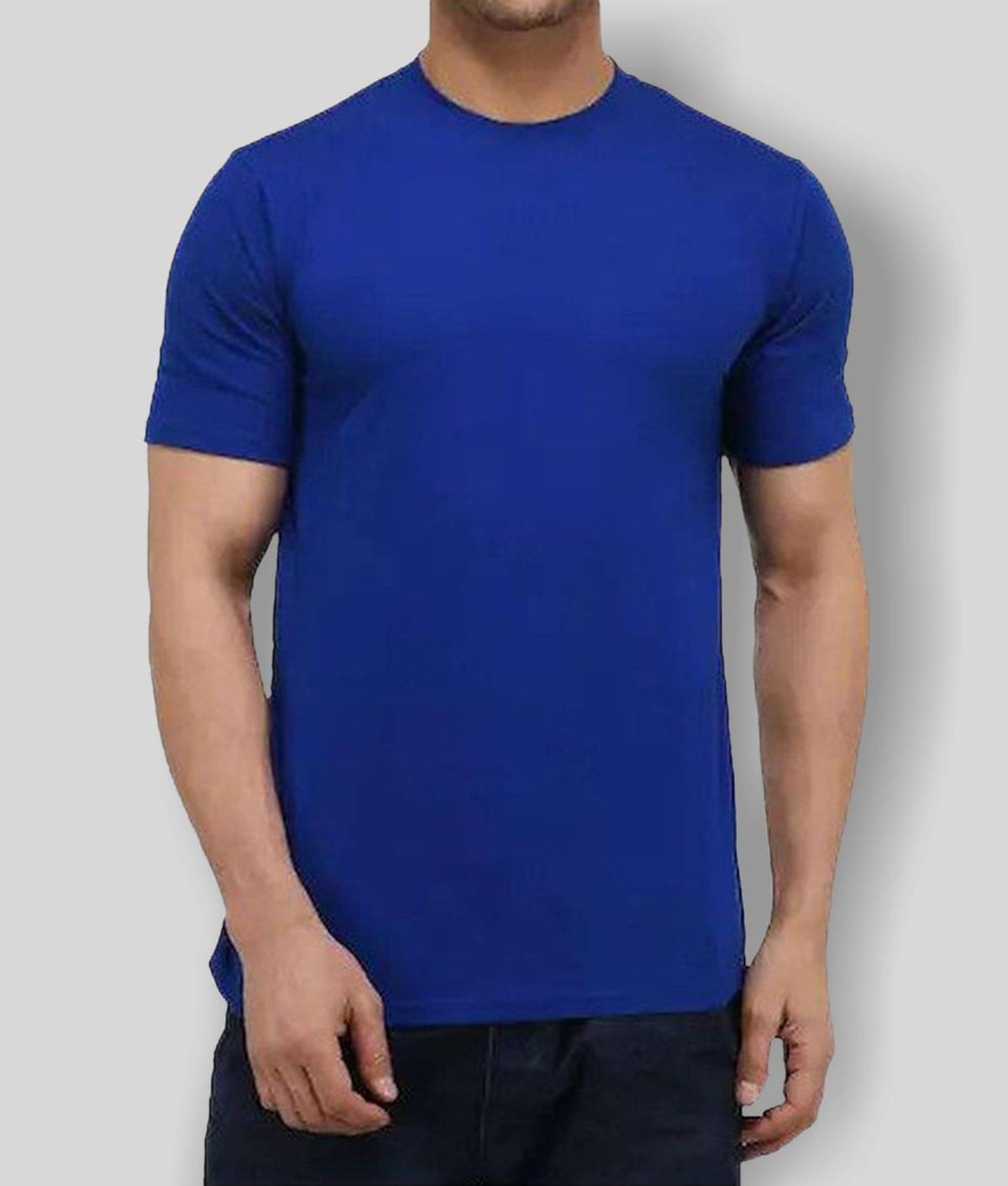 SKYRISE Pack of 1 Cotton Slim Fit Men's T-Shirt ( Blue ) SKYRISE Pack of 1 Cotton Slim Fit Men's T-Shirt ( Blue )