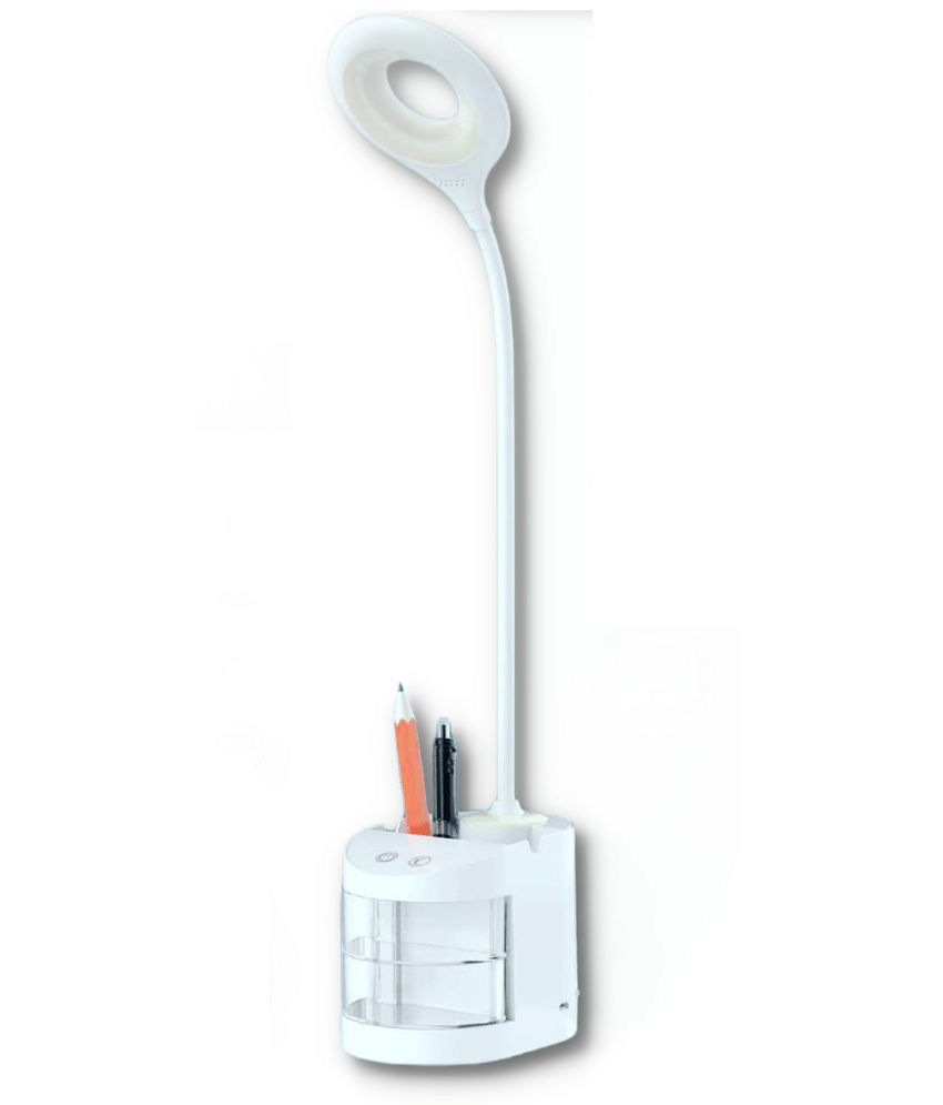    			Sanjana Collections New 5 in 1 Study Lamp LED Tube with Touch Dimmer Plastic Table Lamp - Pack of 1