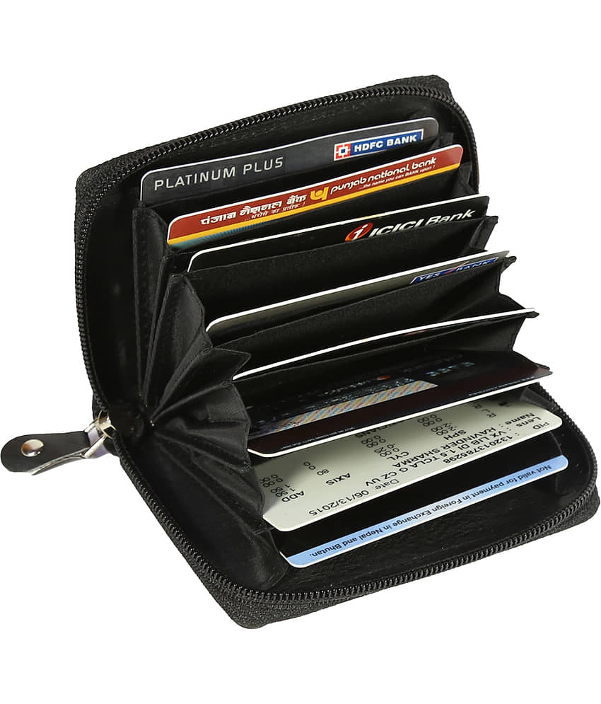 Style98 Leather Black ATM, Visiting Card, Credit Card Holder, Pan Card/ID Card Holder, Genuine Accessory for Men and Women - Stationery | Buy online on ZillyBuy