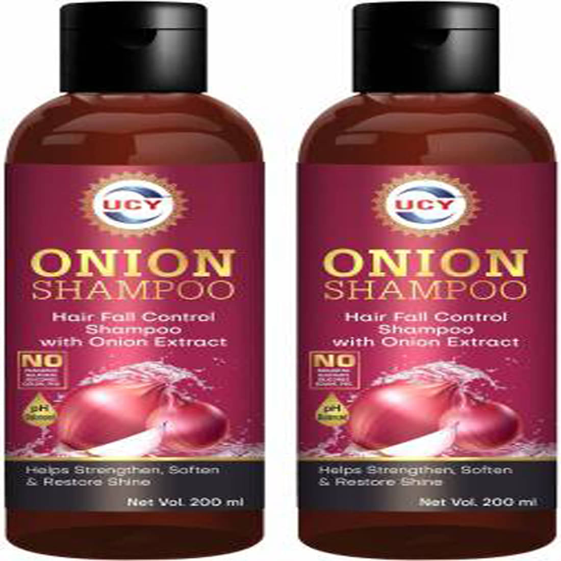     			UCY Onion Shampoo for Hair Fall Control Shampoo Shampoo 400 mL Pack of 2