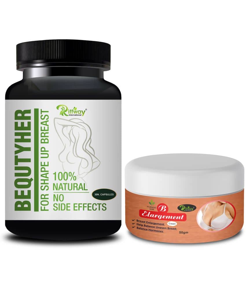 Beauty Her Capsules & B Increasing Ayurvedic Cream For Women (Fuller Brest,Improve overall breast health) Organic Nipple Cream & Capsules, Helps To Increase Your Breast Size, Helps To Enlarge Your Breast Size 100% Ayurvedic