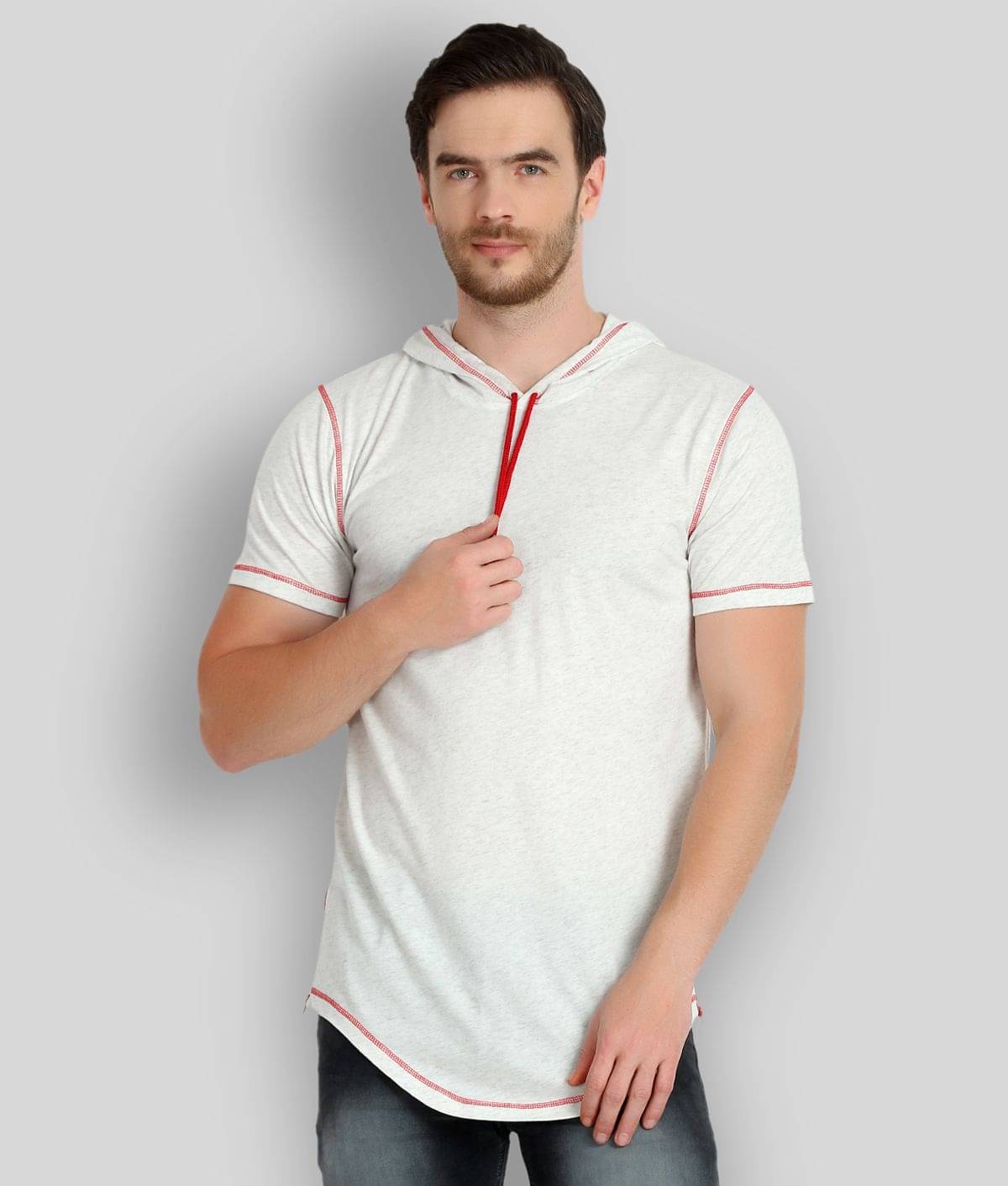 Glito Pack of 1 Cotton Blend Regular Fit Men's T-Shirt ( Off-White )     			Glito Pack of 1 Cotton Blend Regular Fit Men's T-Shirt ( Off-White )