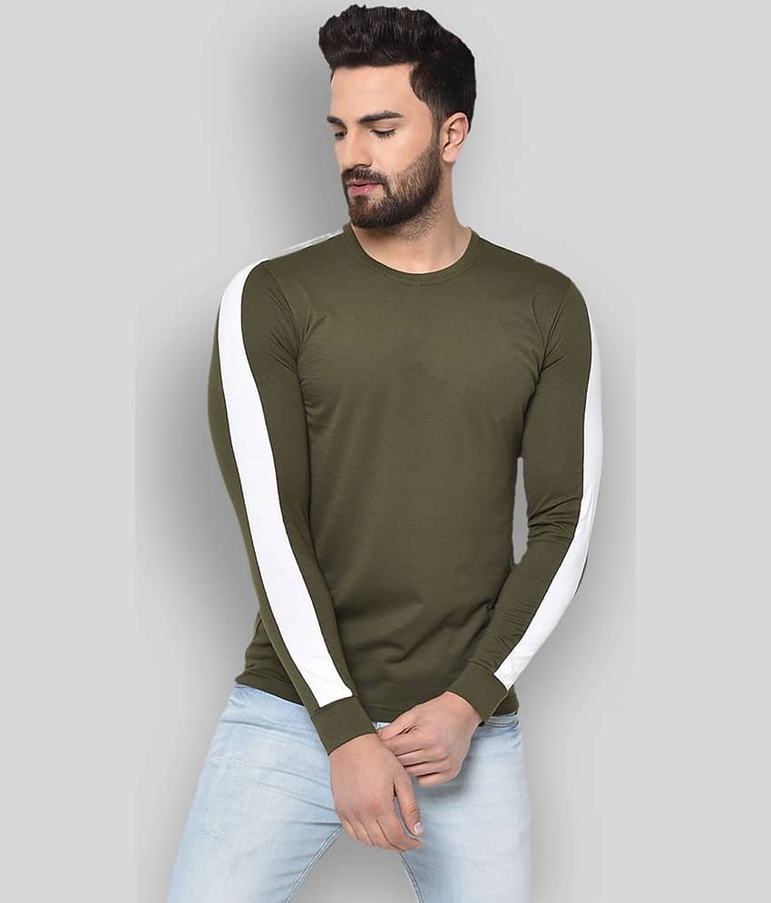 Glito Pack of 1 Cotton Blend Regular Fit Men's T-Shirt ( Green )