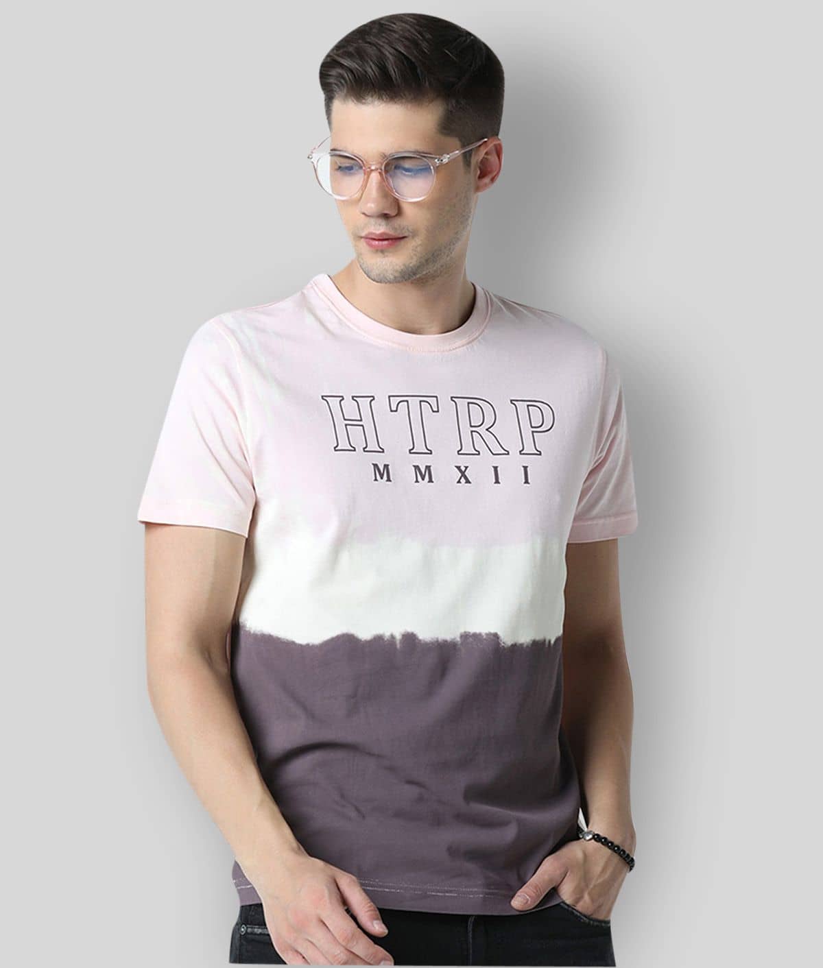 Huetrap Pack of 1 Cotton Regular Fit Men's T-Shirt ( Pink )