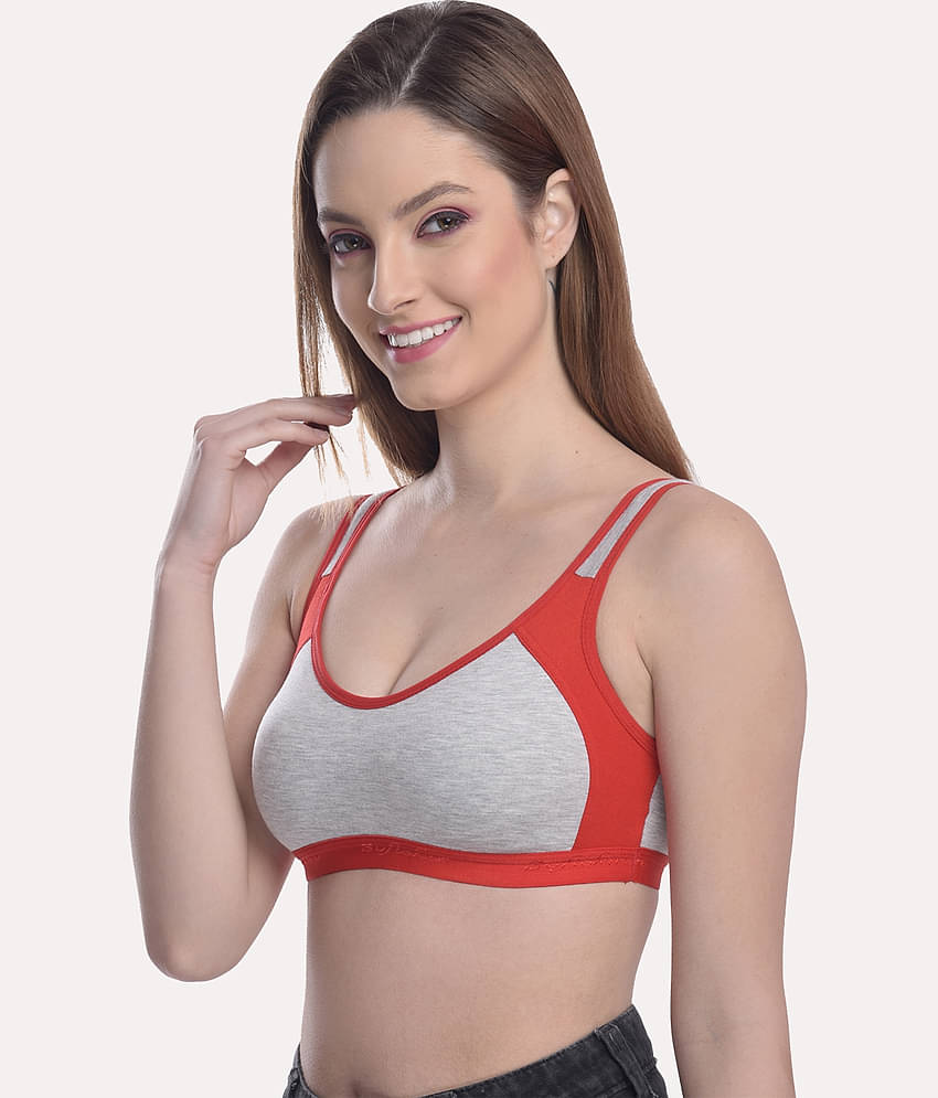 Softskin Pack of 3 Poly Cotton Non Padded Women's Seamless Bra ( Multi Color )