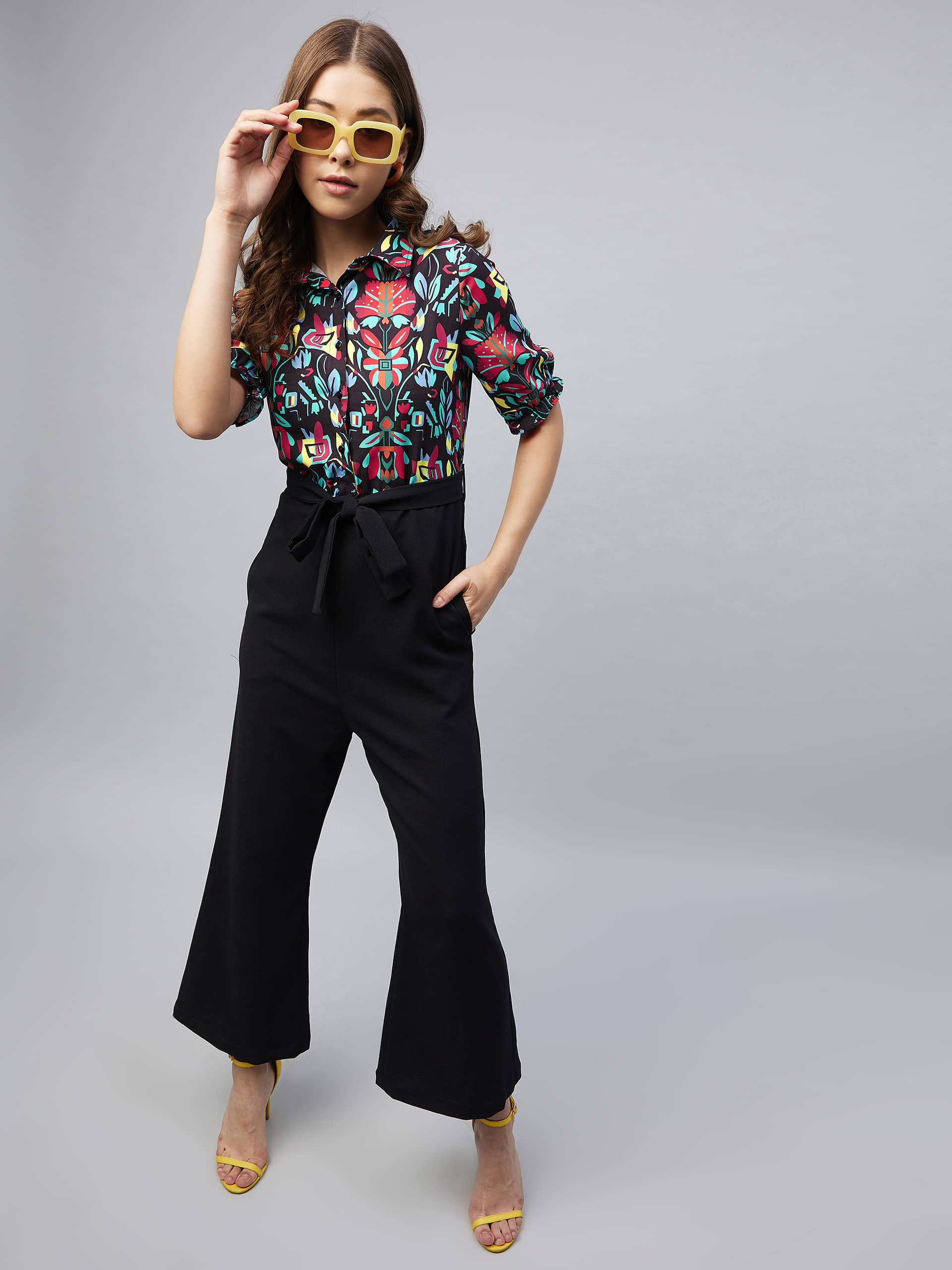 StyleStone Beige Polyester Jumpsuit - Single
