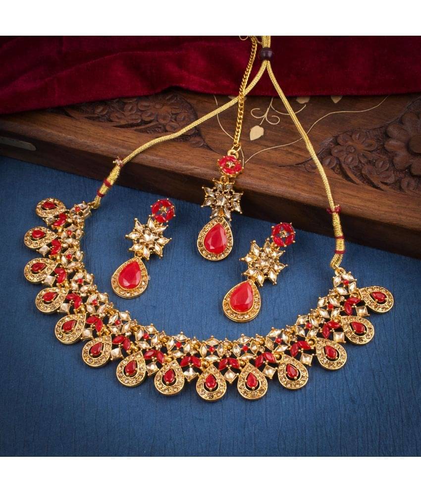     			Sukkhi Brass Multi Color Traditional Necklaces Set Collar