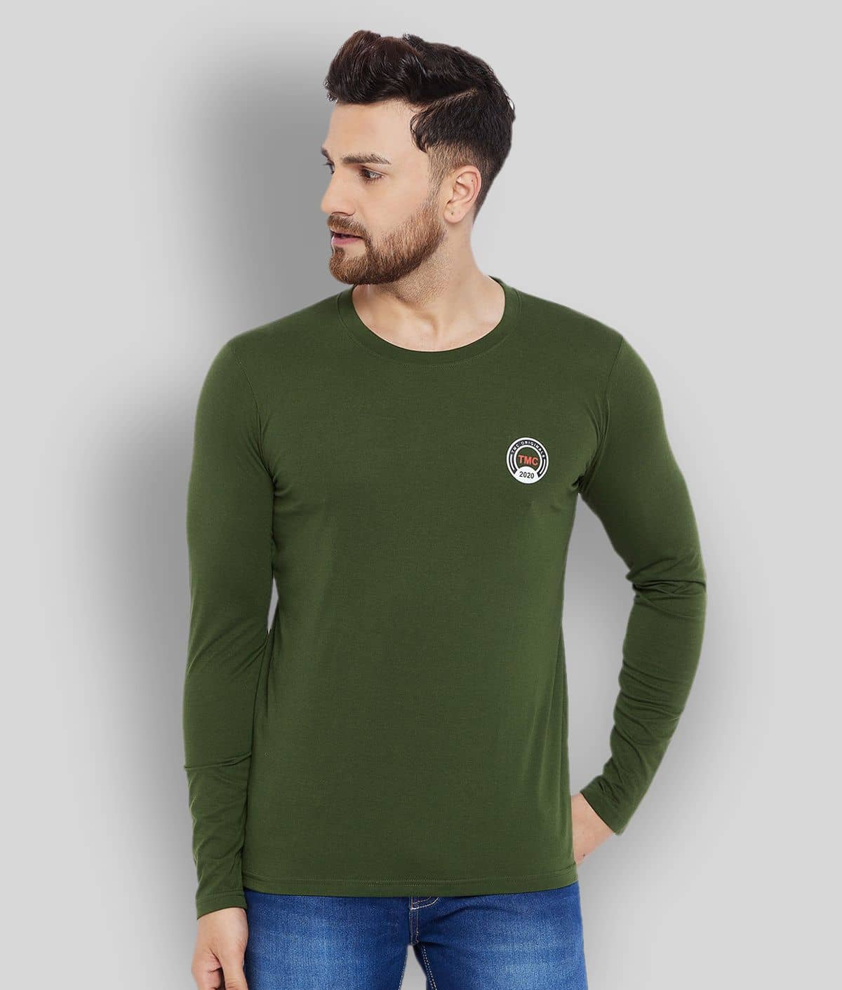The Million Club Pack of 1 Polyester Regular Fit Men's T-Shirt ( Green )