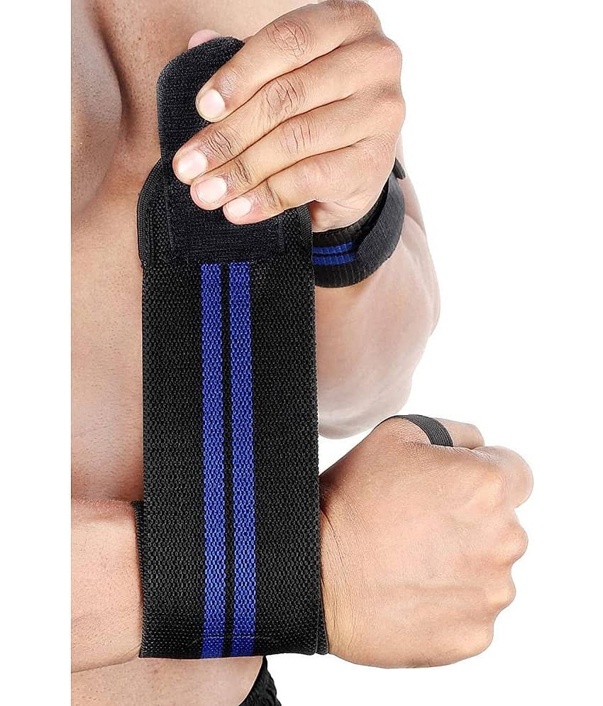 Wrist Support Gym Band Strap for Weightlifting Pain Relief with Thumb Loop Grip for Both Men and Women 1 Pair - Sports and Fitness Equipment | Buy online on ZillyBuy