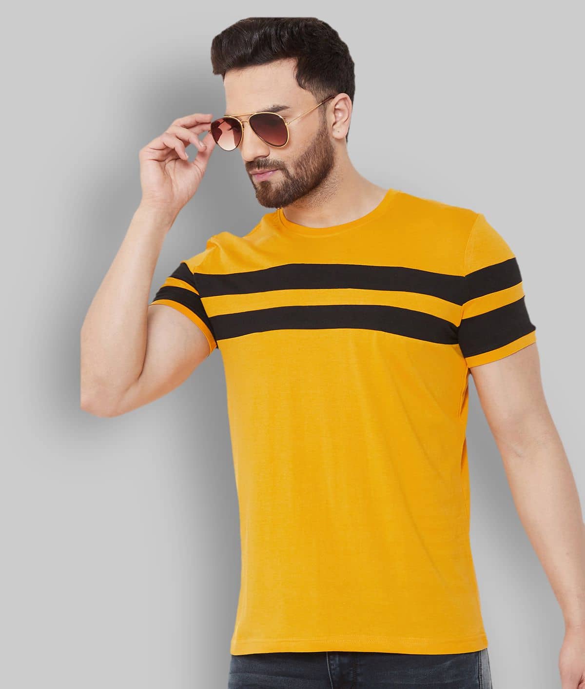 AUSK Pack of 1 Cotton Regular Fit Men's T-Shirt ( Multicolor )