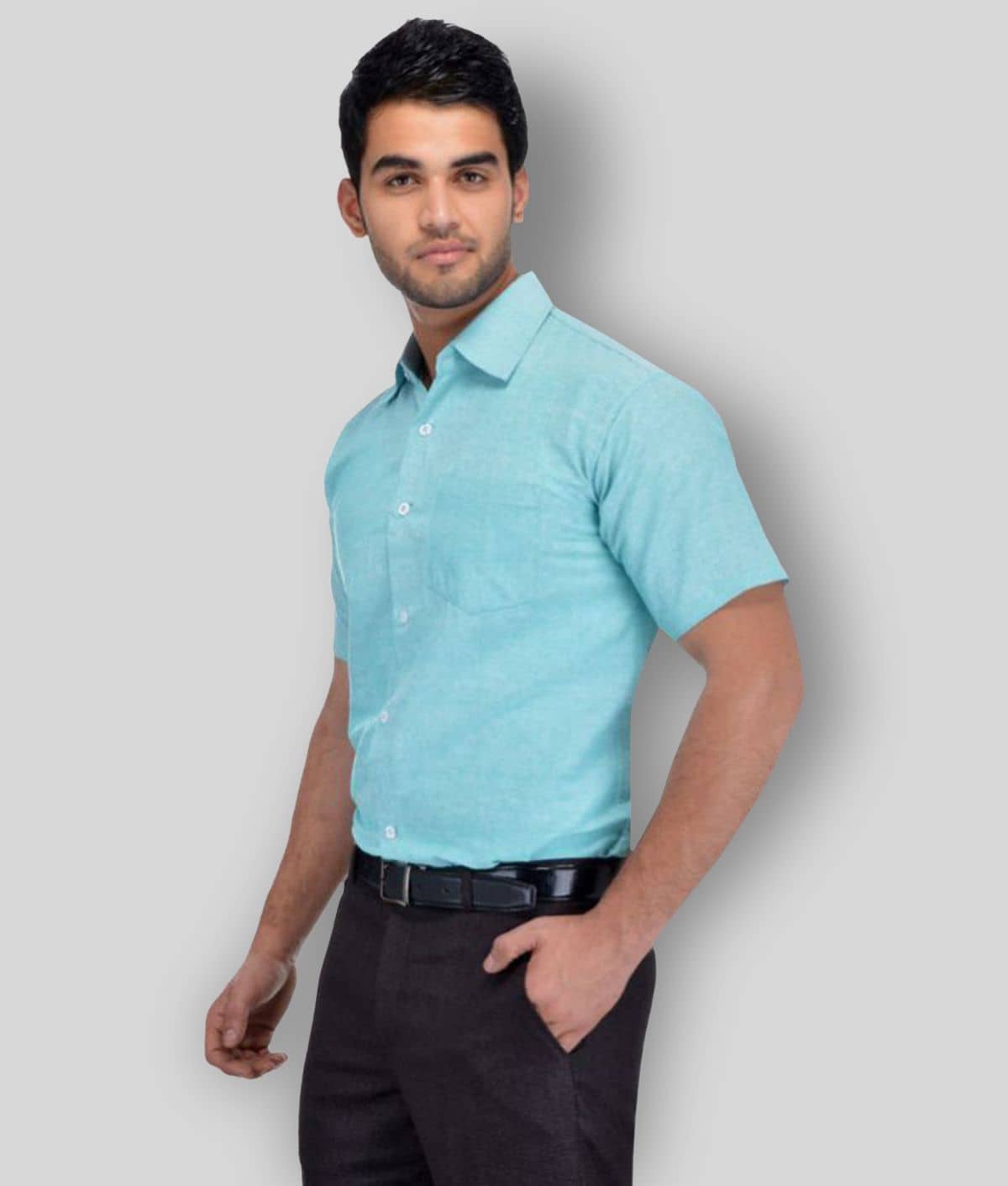 DESHBANDHU DBK - Blue Cotton Regular Fit Men's Formal Shirt (Pack of 1)