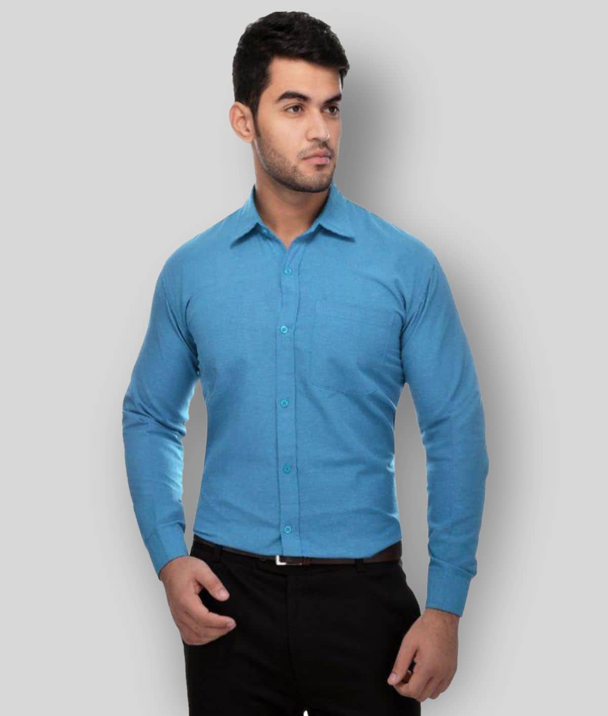 DESHBANDHU DBK - Black Cotton Regular Fit Men's Formal Shirt ( Pack of 1 )
