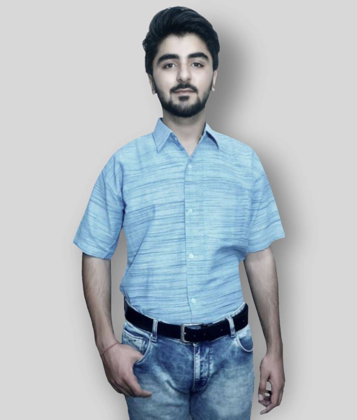 DESHBANDHU DBK - Blue Cotton Regular Fit Men's Formal Shirt (Pack of 1)