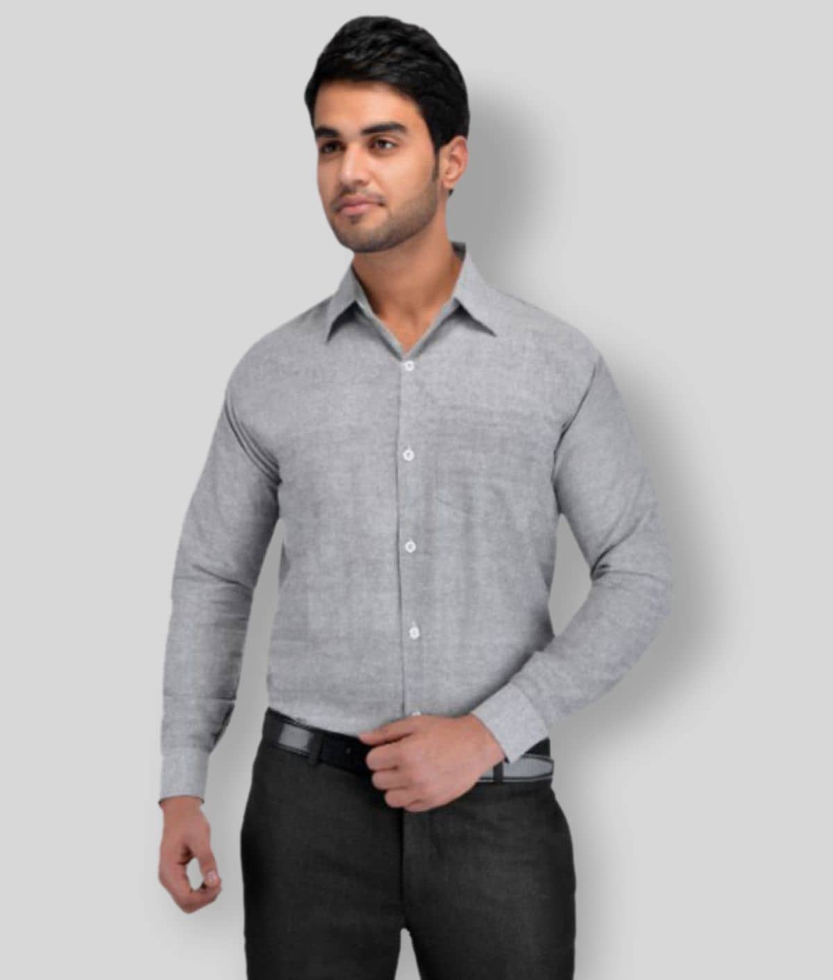 DESHBANDHU DBK - Grey Cotton Regular Fit Men's Formal Shirt (Pack of 1)