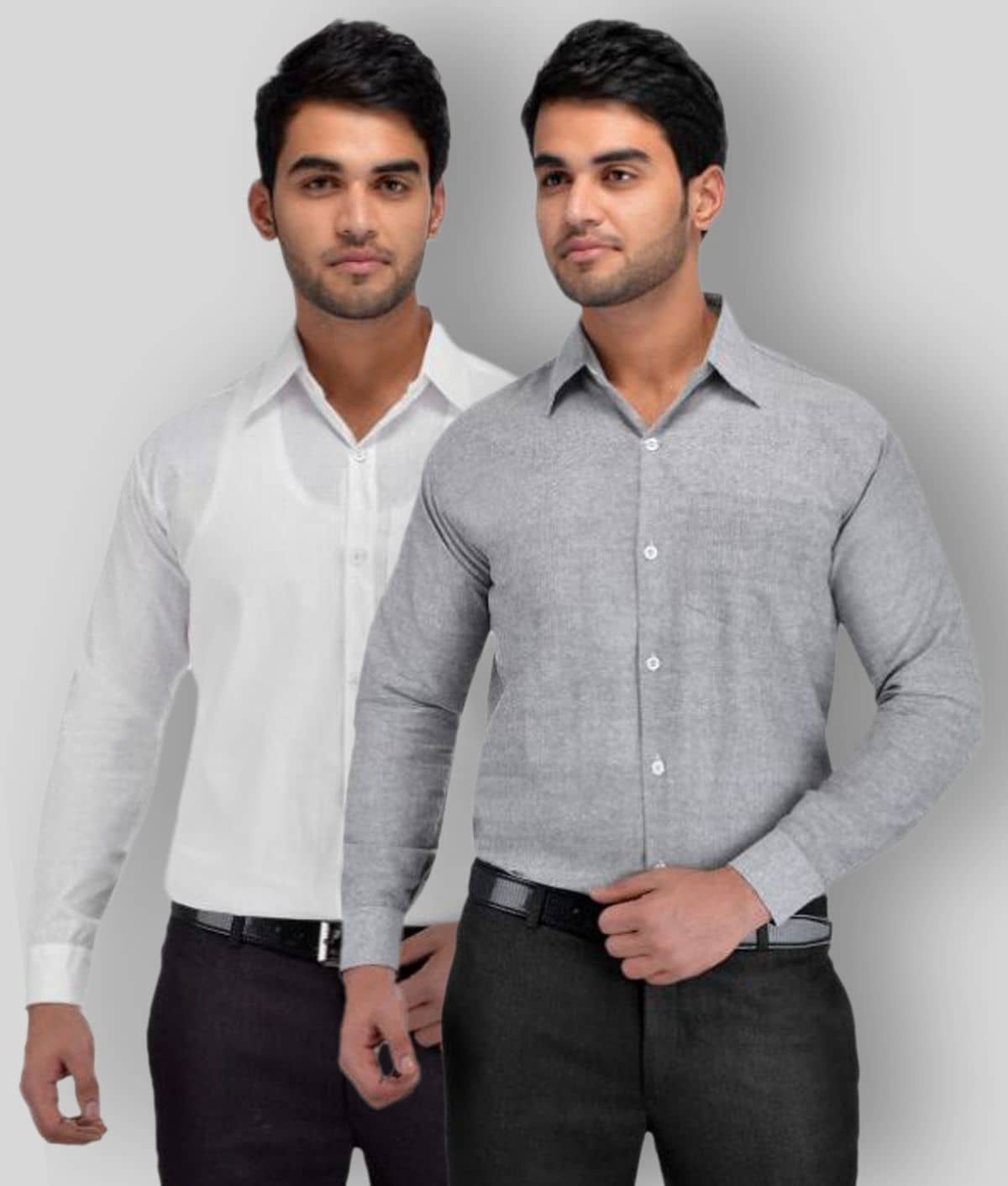 DESHBANDHU DBK - Multicolor Cotton Regular Fit Men's Formal Shirt (Pack of 2)