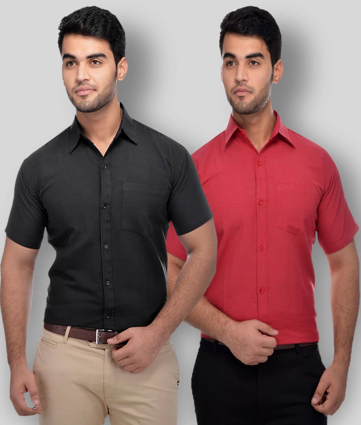 DESHBANDHU DBK - Multicolor Cotton Regular Fit Men's Formal Shirt (Pack of 2)