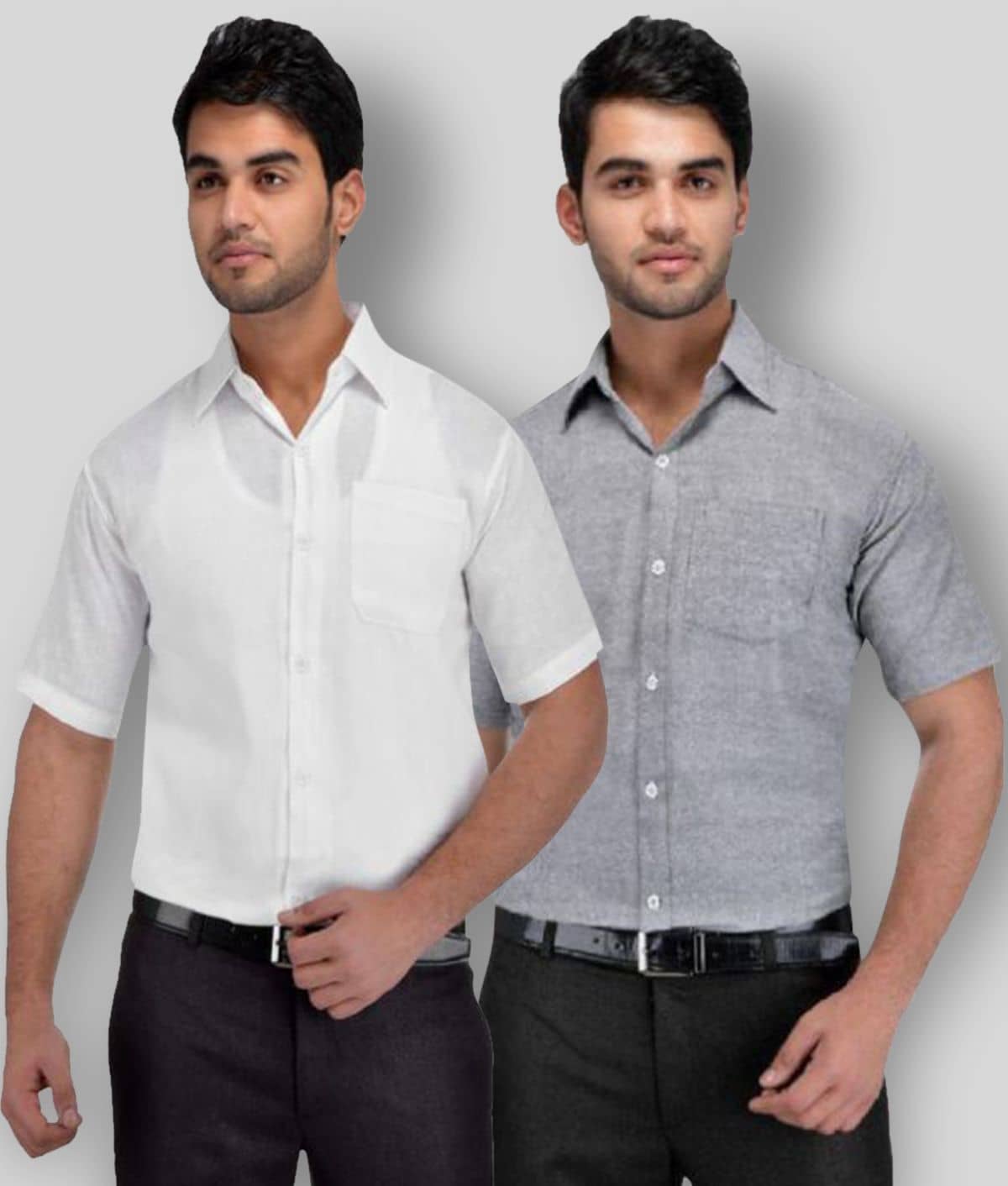 DESHBANDHU DBK - Multicolor Cotton Regular Fit Men's Formal Shirt (Pack of 2)