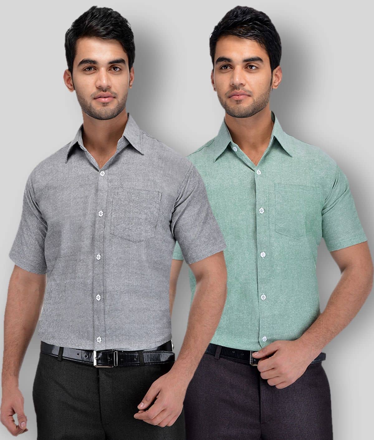 DESHBANDHU DBK - Multicolor Cotton Regular Fit Men's Formal Shirt (Pack of 2)