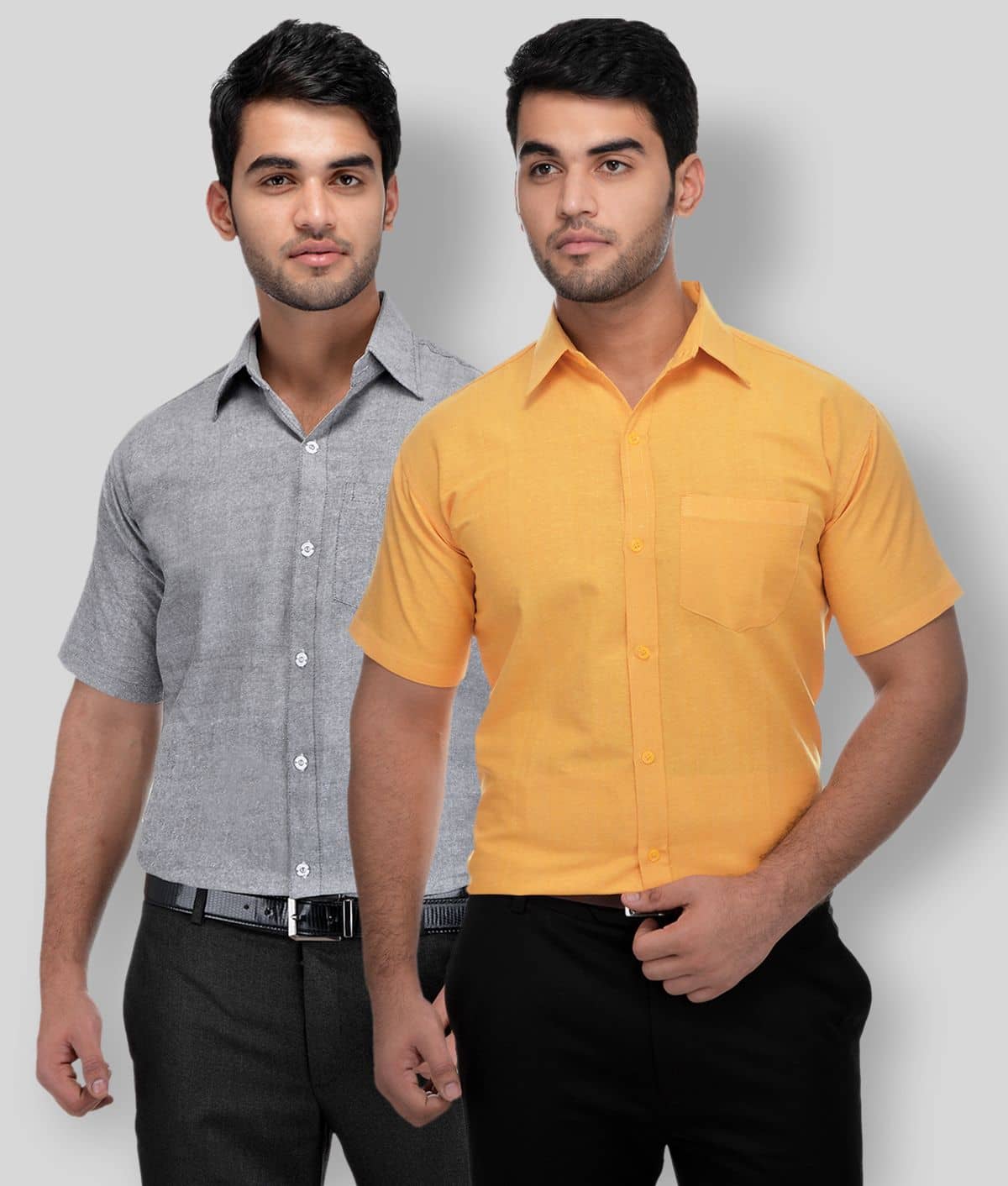 DESHBANDHU DBK - Multicolor Cotton Regular Fit Men's Formal Shirt (Pack of 2)