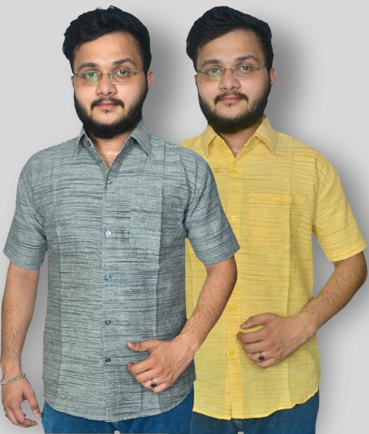 DESHBANDHU DBK - Multicolor Cotton Regular Fit Men's Formal Shirt (Pack of 2) DESHBANDHU DBK - Multicolor Cotton Regular Fit Men's Formal Shirt (Pack of 2)