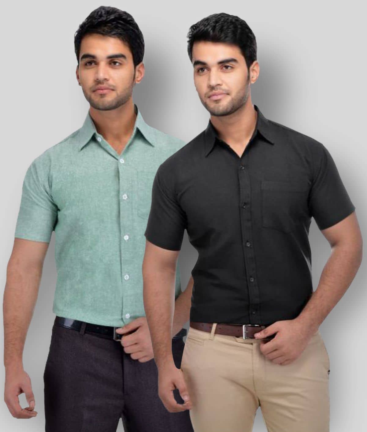 DESHBANDHU DBK - Multicolor Cotton Regular Fit Men's Formal Shirt (Pack of 2)