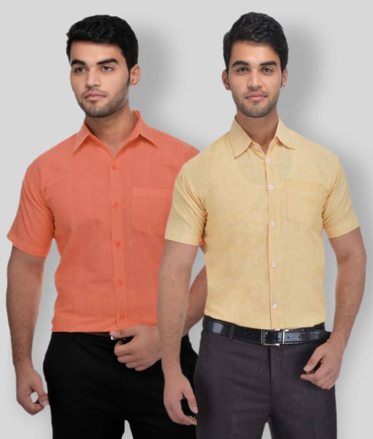 DESHBANDHU DBK - Multicolor Cotton Regular Fit Men's Formal Shirt (Pack of 2)