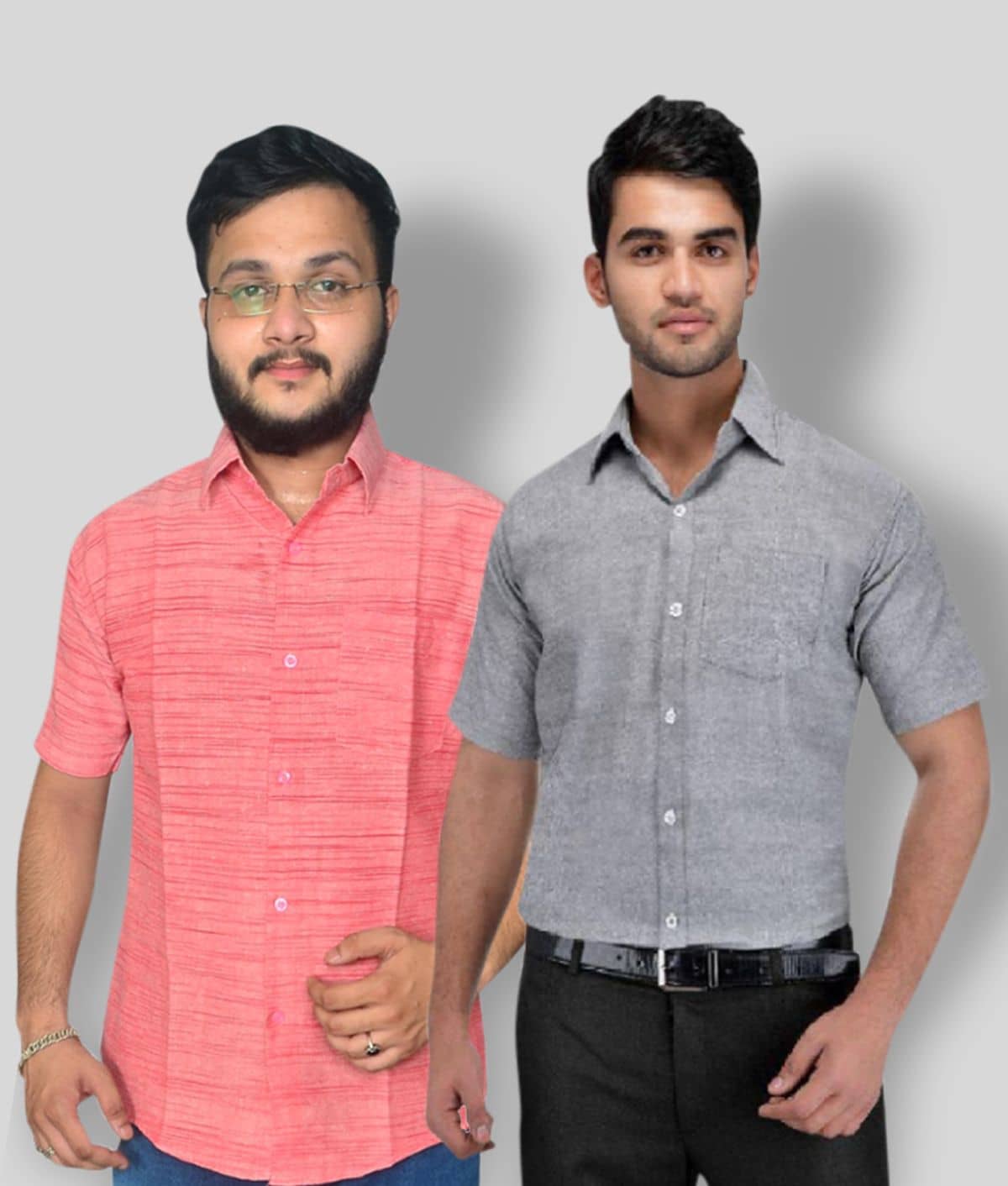 DESHBANDHU DBK - Multicolor Cotton Regular Fit Men's Formal Shirt (Pack of 2)
