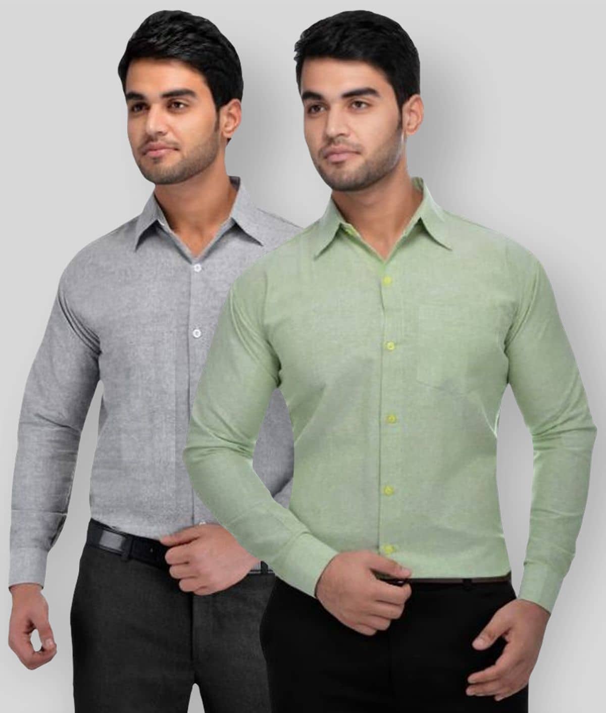 DESHBANDHU DBK - Multicolor Cotton Regular Fit Men's Formal Shirt (Pack of 2)