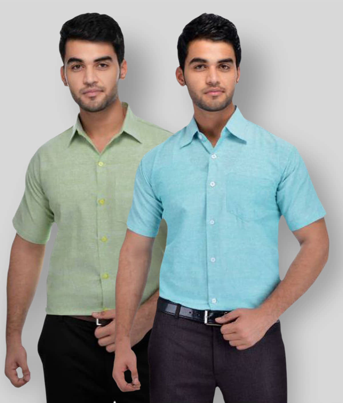 DESHBANDHU DBK - Multicolor Cotton Regular Fit Men's Formal Shirt (Pack of 2)