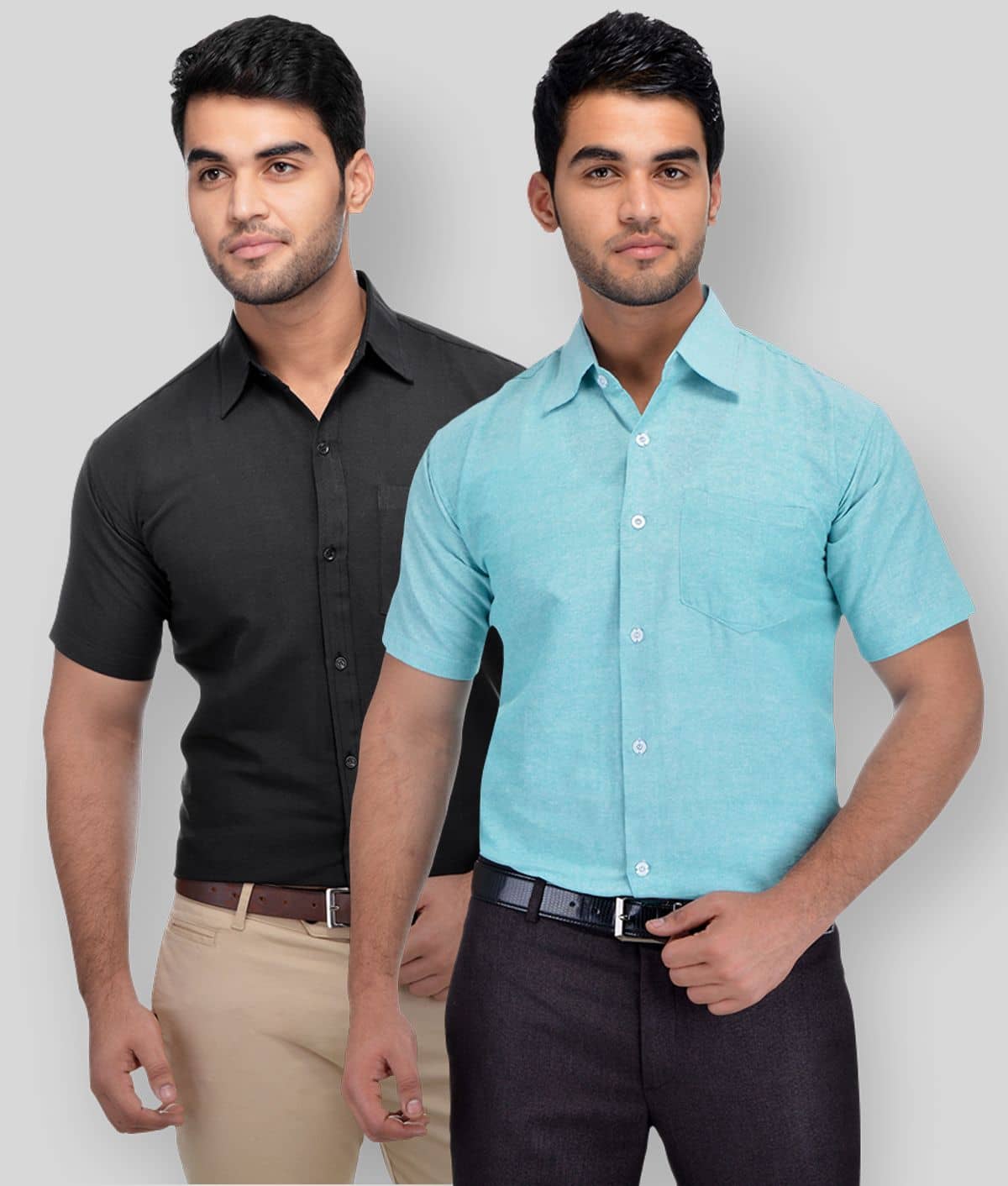 DESHBANDHU DBK - Multicolor Cotton Regular Fit Men's Formal Shirt (Pack of 2)