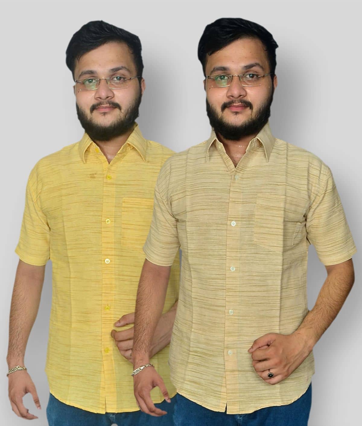 DESHBANDHU DBK - Multicolor Cotton Regular Fit Men's Formal Shirt (Pack of 2)