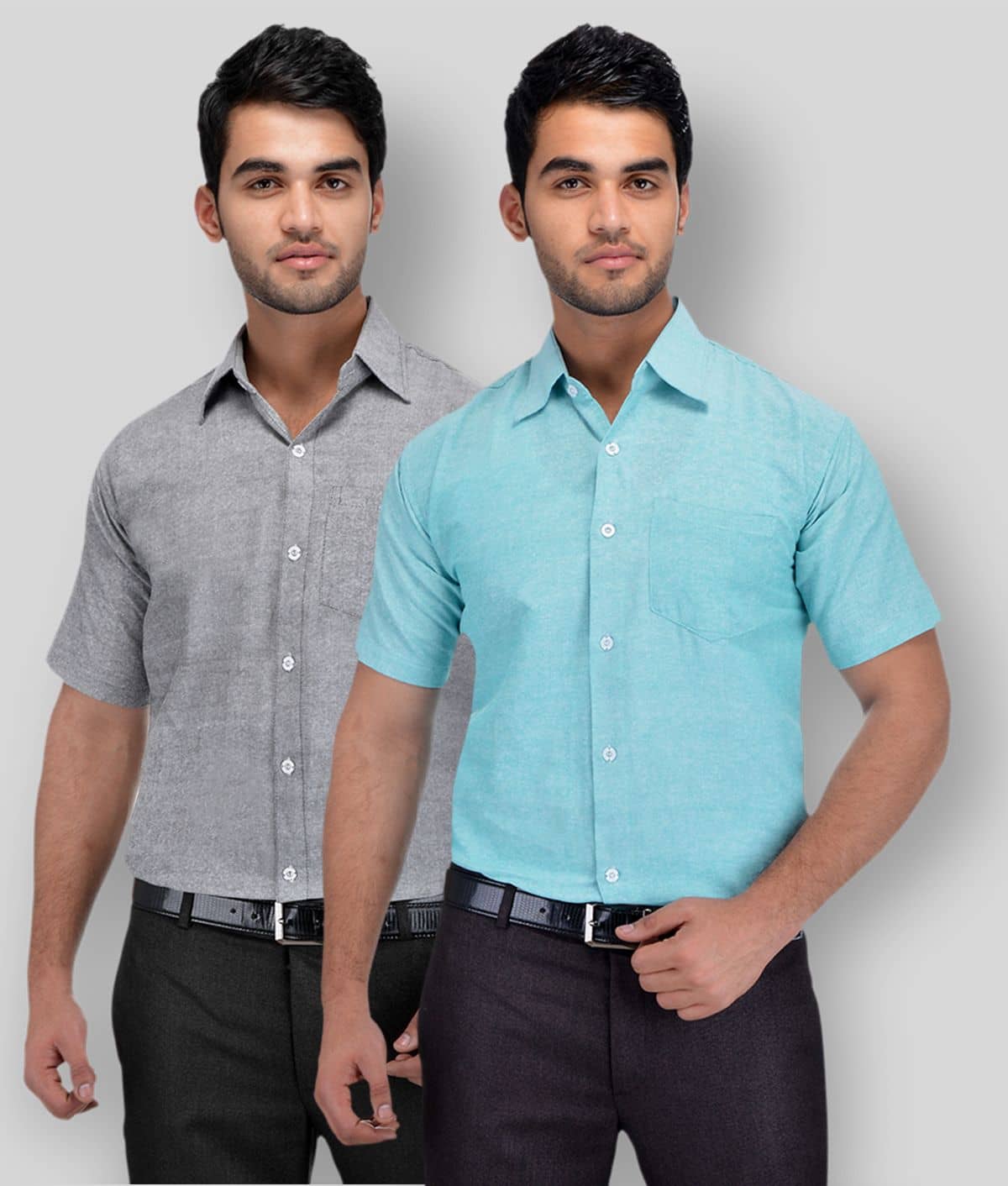 DESHBANDHU DBK - Multicolor Cotton Regular Fit Men's Formal Shirt (Pack of 2)
