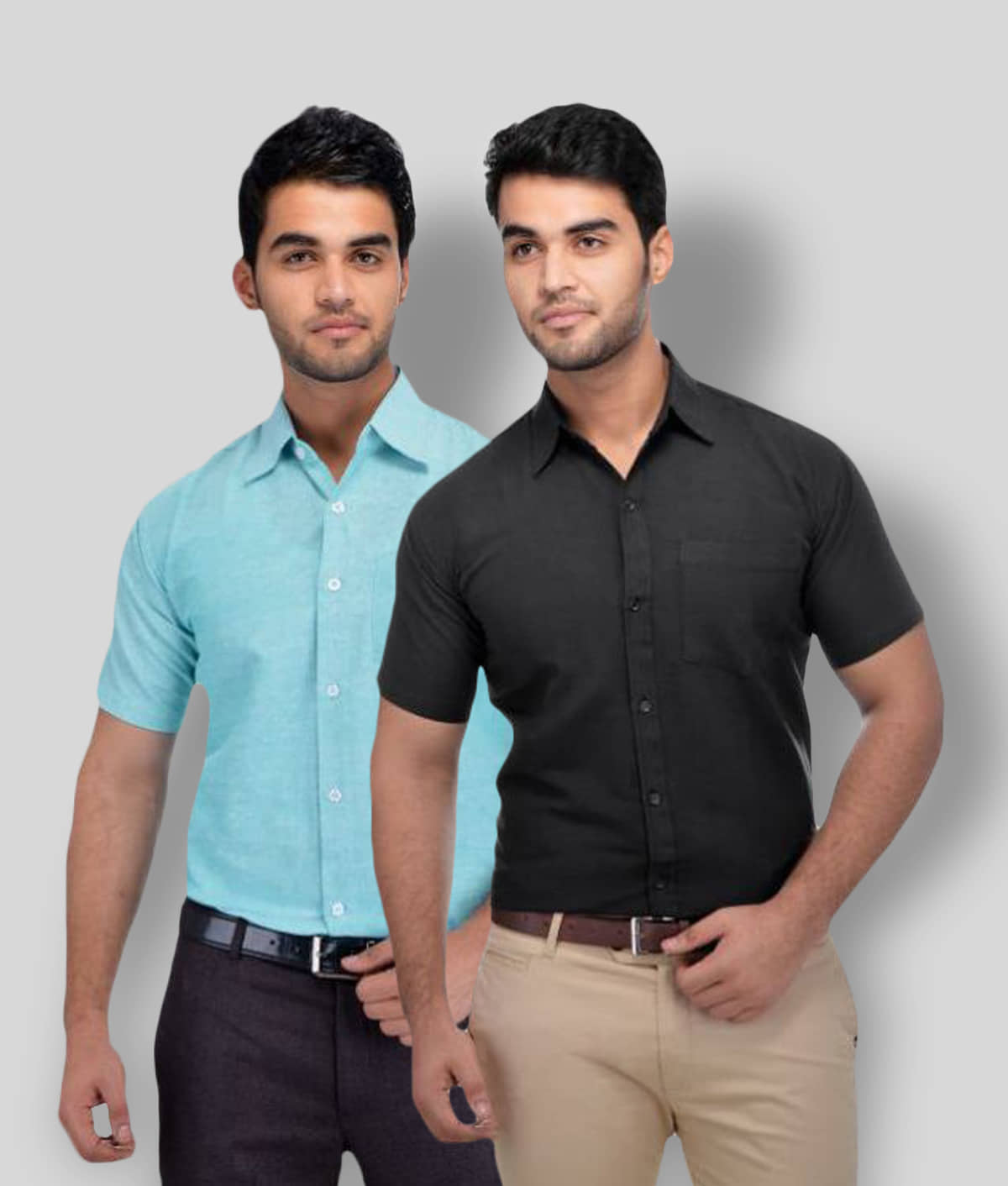 DESHBANDHU DBK - Multicolor Cotton Regular Fit Men's Formal Shirt (Pack of 2)