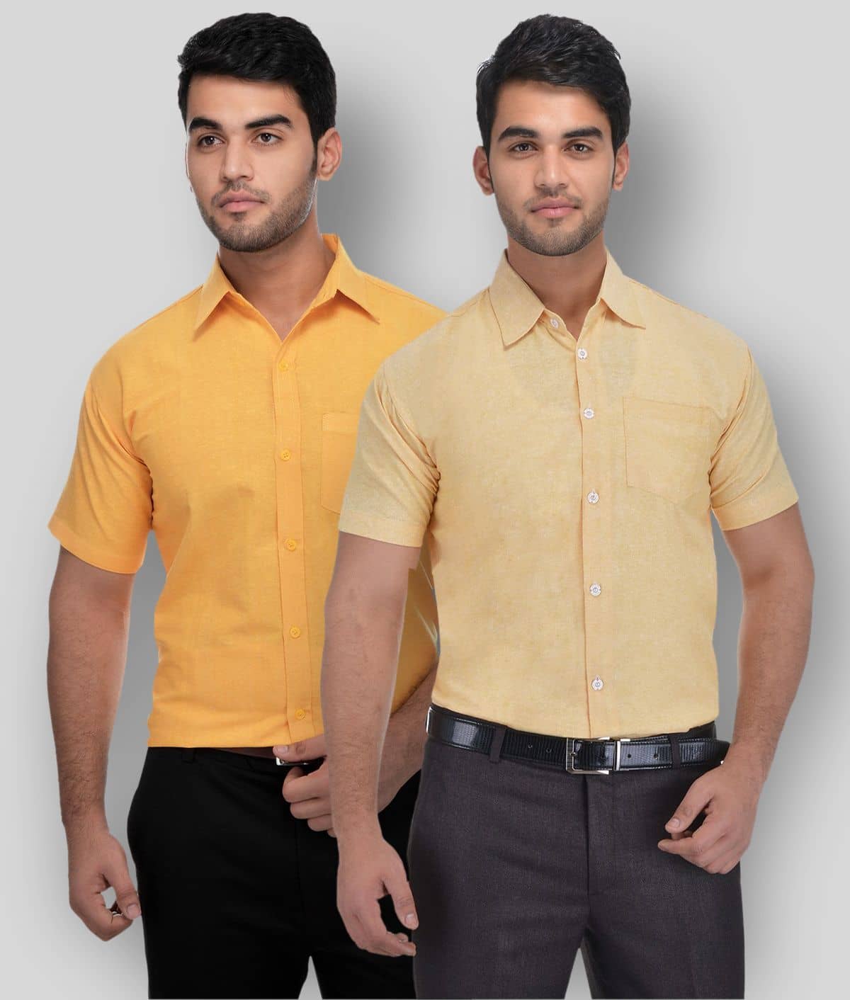 DESHBANDHU DBK - Multicolor Cotton Regular Fit Men's Formal Shirt (Pack of 2)