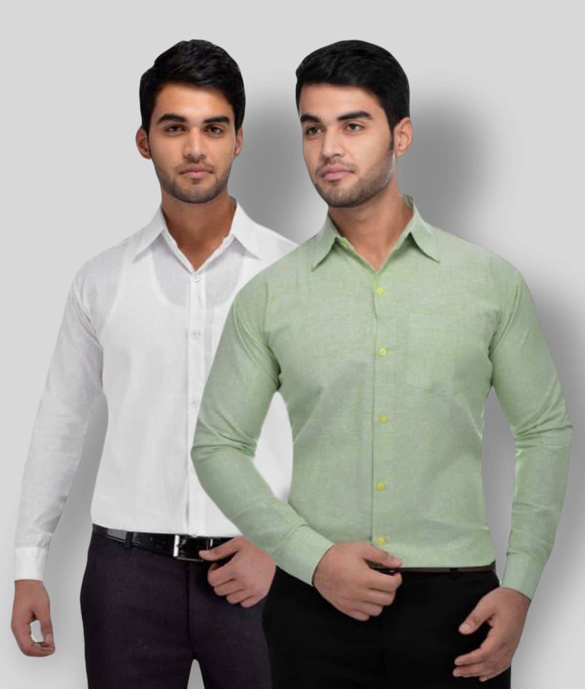 DESHBANDHU DBK - Multicolor Cotton Regular Fit Men's Formal Shirt (Pack of 2)