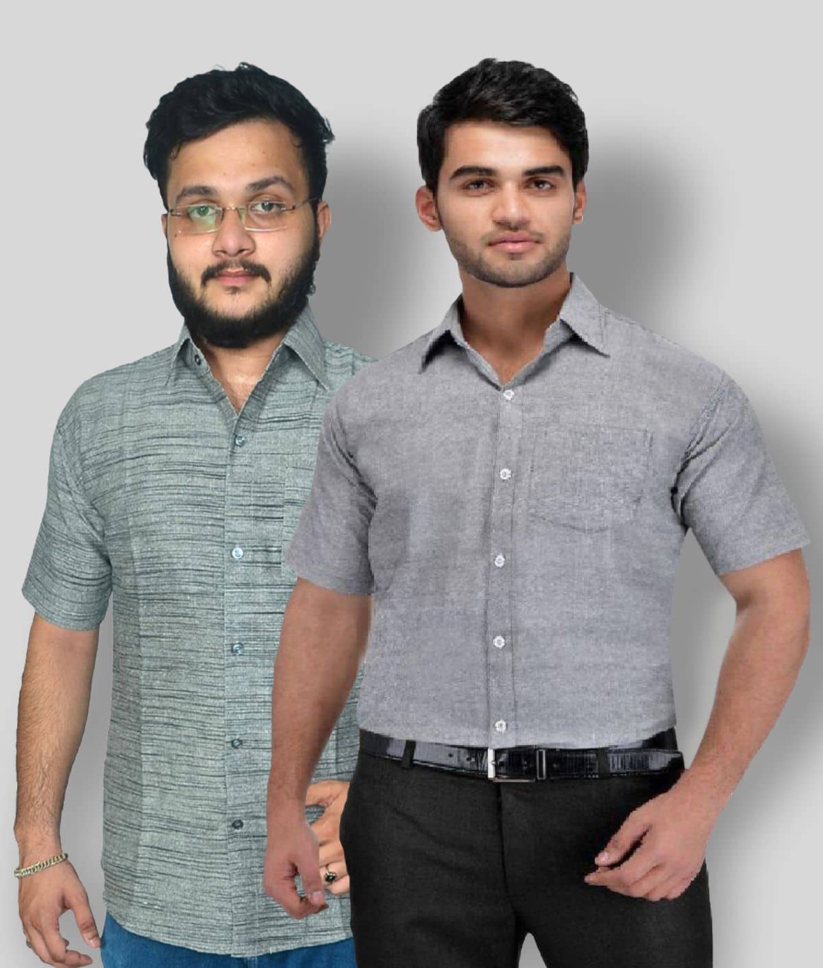 DESHBANDHU DBK - Multicolor Cotton Regular Fit Men's Formal Shirt (Pack of 2)