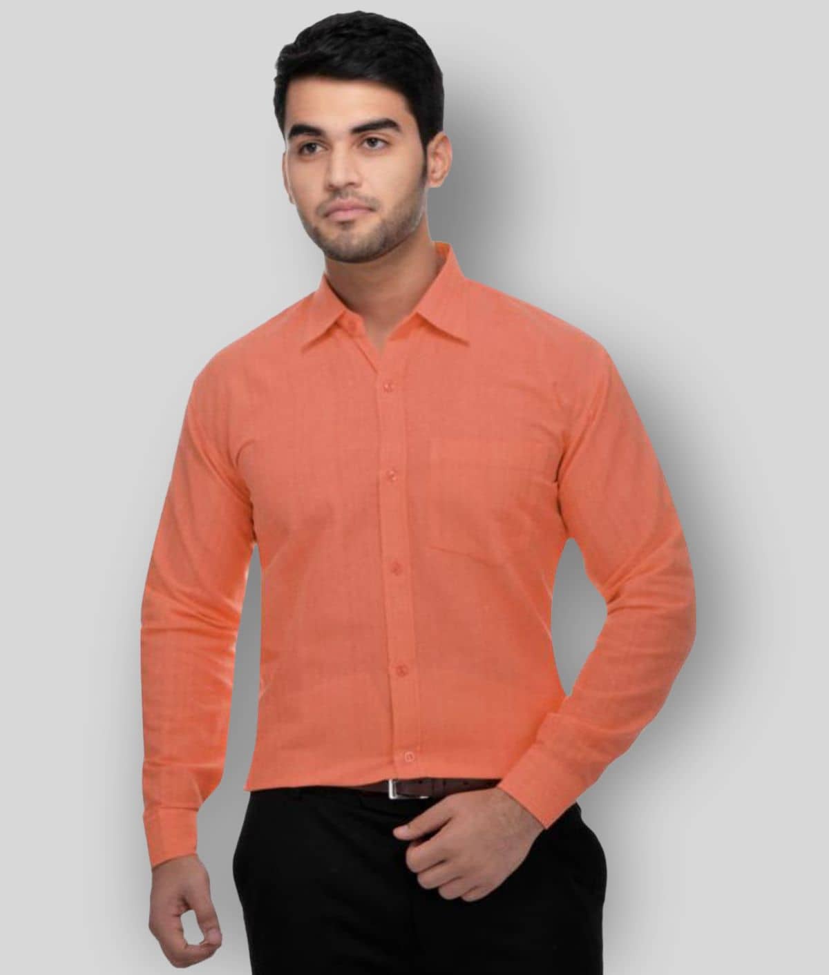DESHBANDHU DBK - Orange Cotton Regular Fit Men's Formal Shirt (Pack of 1)