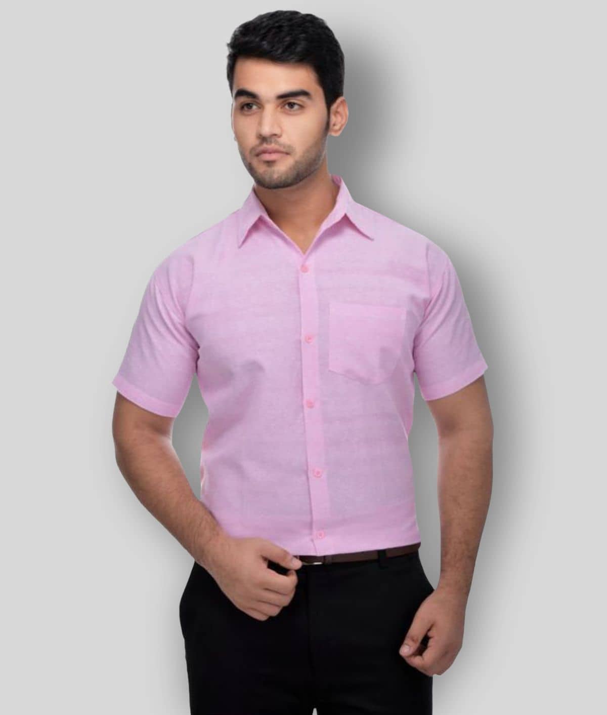 DESHBANDHU DBK - Pink Cotton Regular Fit Men's Formal Shirt (Pack of 1)
